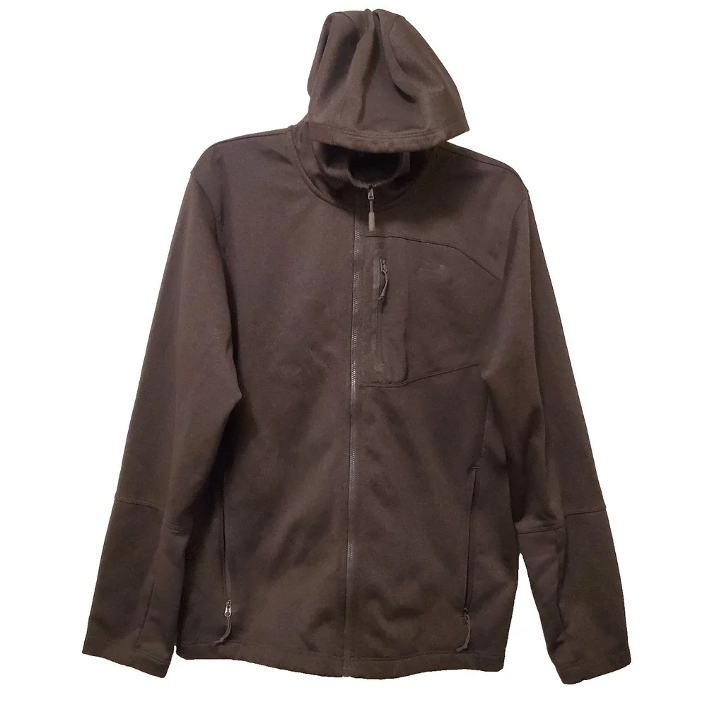 The North Face Mens Apex Bionic 2 Hoodie Softshell Jacket Charcoal Grey Large